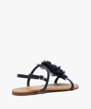 Sandales femme à talon plat ornées de fleurs en tissu vue4 - GEMO (CASUAL) - GEMO