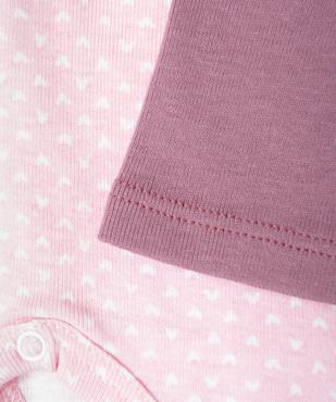 Bodies bébé fille à manches longues fermeture croisée (lot de 5) - No gaspi vue3 - NOGASPI - GEMO
