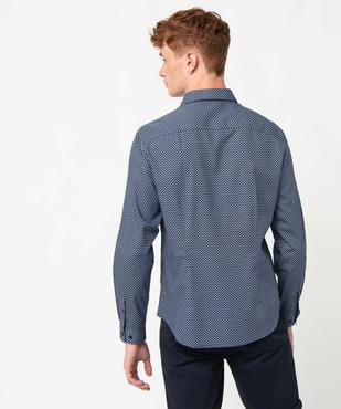 Chemise homme à manches longues avec micro-motifs vue3 - GEMO (HOMME) - GEMO