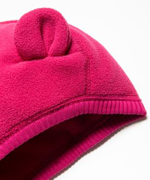 Cagoule fille en maille polaire avec oreilles vue2 - GEMO(BEBE DEBT) - GEMO