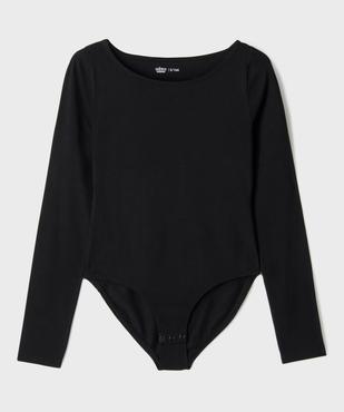 Body encolure bateau uni fille vue1 - GEMO 4G FILLE - GEMO