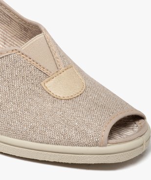 Sandales confort femme dessus en toile brillante vue6 - GEMO (CONFORT) - GEMO