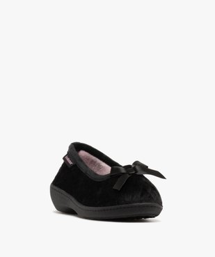 Chaussons ballerines en velours femme - Isotoner vue2 - ISOTONER - GEMO