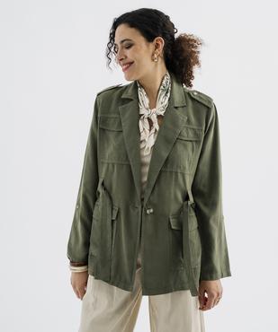 Veste saharienne en Lyocell femme vue5 - GEMO 4G FEMME - GEMO