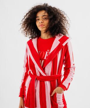 Robe de chambre à capuche femme vue1 - GEMO(HOMWR FEM) - GEMO
