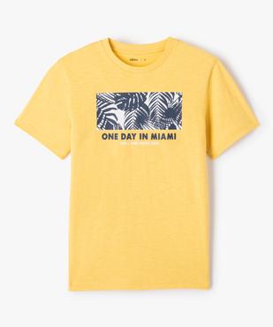 Tee-shirt garçon à manches courtes à motifs exotiques vue1 - GEMO (JUNIOR) - GEMO