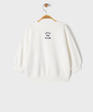 Sweat large en molleton gratté  bébé garçon - LuluCastagnette vue3 - LULU CASTAGNETTE G4G D - GEMO