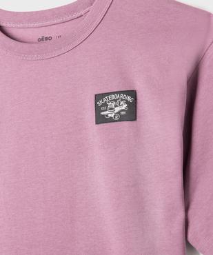 Tee-shirt manches courtes avec logo skateboard garçon vue2 - GEMO (JUNIOR) - GEMO