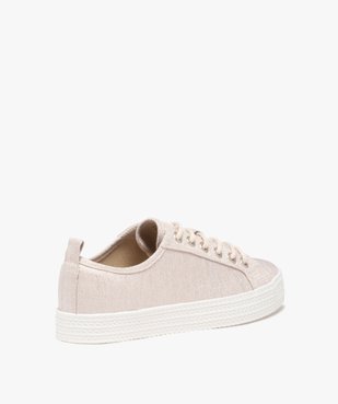 Baskets femme en toile avec lacets vue4 - GEMO 4G FEMME - GEMO