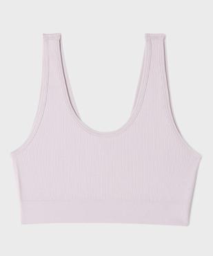 Brassière réversible en maille côtelée fille vue3 - GEMO 4G FILLE - GEMO