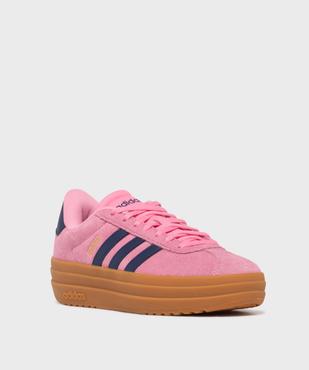 Baskets en cuir avec semelle plateforme VL Court Bold femme - Adidas vue2 - ADIDAS - GEMO
