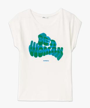 Tee-shirt femme loose à manches courtes et motif 70's vue4 - GEMO 4G FEMME - GEMO