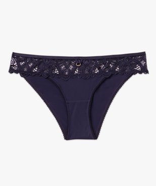 Culotte en microfibre et dentelle femme vue4 - GEMO(HOMWR FEM) - GEMO