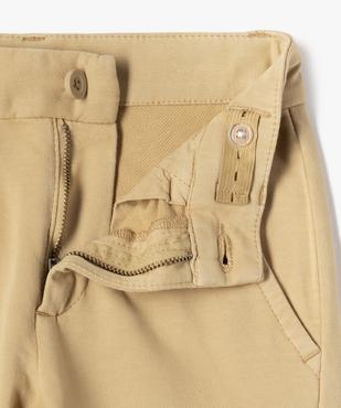 Pantalon chino en maille confortable et au coloris unique garçon vue2 - LULUCASTAGNETTE - GEMO