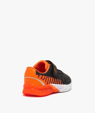 Baskets garçon running bicolores à lacets et scratch  vue4 - GEMO (ENFANT) - GEMO