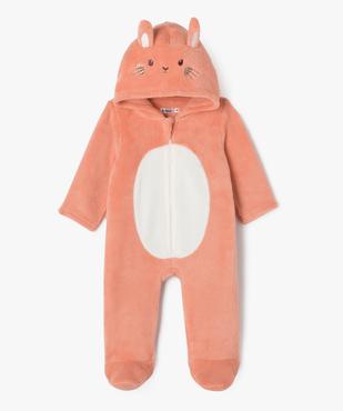 Surpyjama à capuche en maille  motif lapin bébé vue1 - GEMO(BB COUCHE) - GEMO