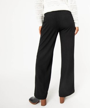 Pantalon large en maille texturée femme vue3 - GEMO(FEMME PAP) - GEMO