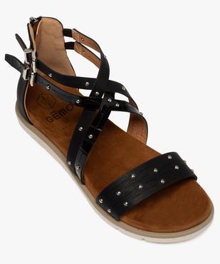 Sandales femme à talon plat, semelle contrastante crantée vue5 - GEMO (CASUAL) - GEMO