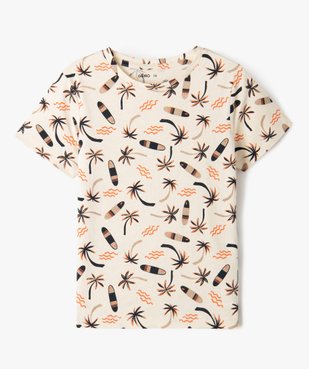 Tee-shirt à manches courtes imprimé exotique garçon vue1 - GEMO (ENFANT) - GEMO