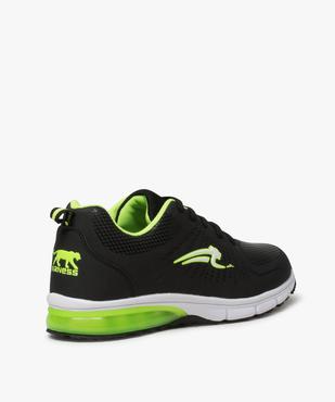 Baskets garçon bicolores à lacets et détails fluo - Airness vue4 - AIRNESS - GEMO