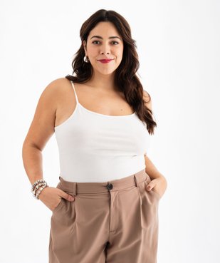 Débardeur femme grande taille uni à fines bretelles  vue5 - GEMO 4G GT - GEMO