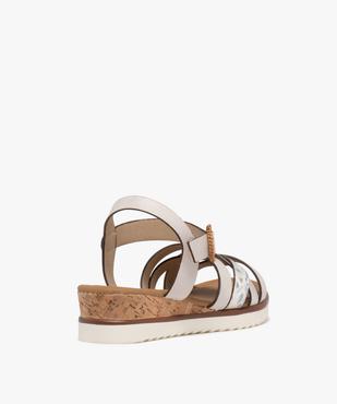 Sandales à brides avec talon compensé femme - Valentina Baldano vue4 - VALENTINA BALDA - GEMO