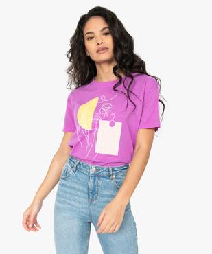 Tee-shirt femme oversize imprimé vue1 - GEMO(FEMME PAP) - GEMO