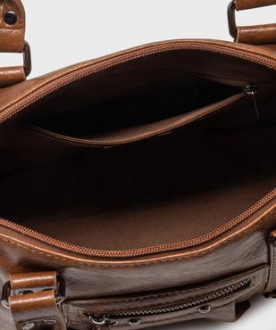 Sac à main verni mat à clous et bandoulière amovible femme vue3 - GEMO (ACCESS) - GEMO