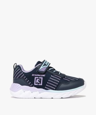 Baskets fille en mesh style jogger avec scratch et pointillés colorés vue1 - BE SOMEONE - GEMO
