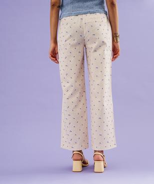 Pantalon large à rayures et motifs fleuris femme vue3 - GEMO(FEMME PAP) - GEMO