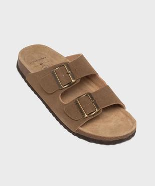 Mules à larges brides avec semelle intérieure cuir homme - Urban Steps vue5 - URBAN STEPS - GEMO