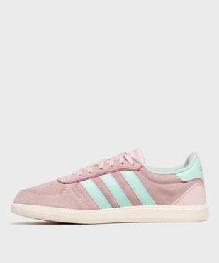 Baskets basses en cuir suédé Breaknet Sleek femme - Adidas vue3 - ADIDAS - GEMO