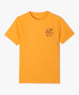 Tee-shirt garçon à manches courtes imprimé streetwear vue1 - GEMO (JUNIOR) - GEMO
