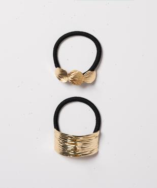 Elastiques cheveux avec bijou en métal (lot de 2) vue1 - GEMO (ACCESS) - GEMO