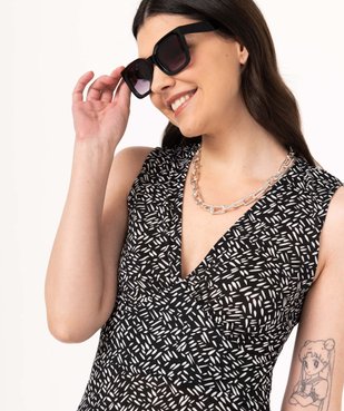 Robe sans manches en maille imprimée femme vue2 - GEMO(FEMME PAP) - GEMO