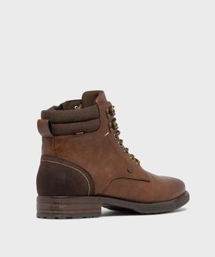 Boots à col matelassée, lacets et zip homme vue4 - MARIO BALDANO - GEMO