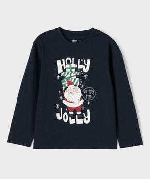 Tee-shirt manches longues motif Noël garçon vue1 - GEMO 4G GARCON - GEMO