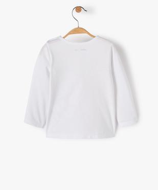 Tee-shirt bébé fille manches longues avec motifs et inscriptions vue3 - GEMO 4G BEBE - GEMO