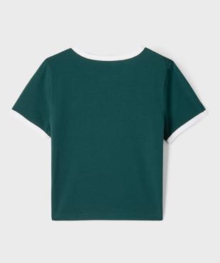 Tee-shirt manches courtes à message fille vue3 - GEMO 4G FILLE - GEMO