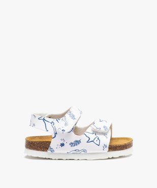 Sandales bébé garçon à brides double scratch au motif aquatique vue1 - GEMO 4G BEBE - GEMO