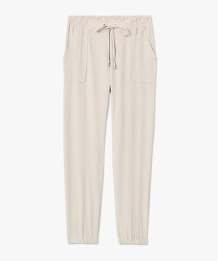 Pantalon femme fluide coupe ample resserrée dans le bas vue4 - GEMO(FEMME PAP) - GEMO