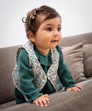 Gilet sans manches réversible coupe courte bébé fille vue6 - GEMO(BB COUCHE) - GEMO