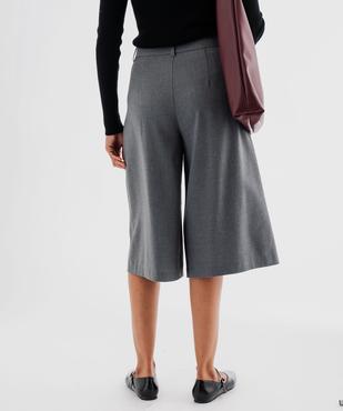 Pantacourt à pinces façon jupe culotte femme vue3 - GEMO(FEMME PAP) - GEMO