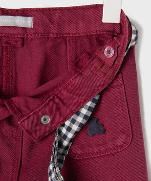 Jean coloré avec ceinture fantaisie bébé fille - LuluCastagnette vue2 - LULU CASTAGNETTE G4G D - GEMO