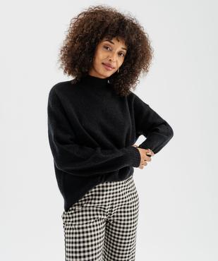 Pull ample à col montant en laine et mohair femme vue1 - GEMO(FEMME PAP) - GEMO