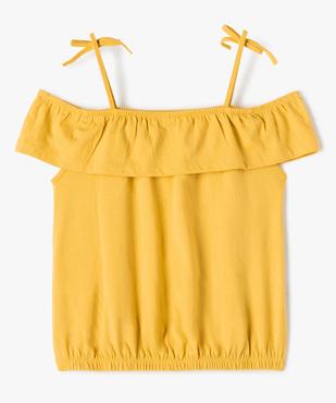 Tee-shirt fille à épaules dénudées et volant vue3 - GEMO (ENFANT) - GEMO