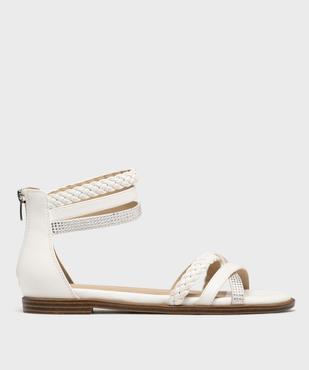 Sandales plates avec brides cheville femme - Valentina Baldano vue1 - VALENTINA BALDA - GEMO