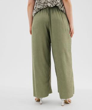 Pantalon fluide en maille extensible femme grande taille vue3 - GEMO 4G GT - GEMO