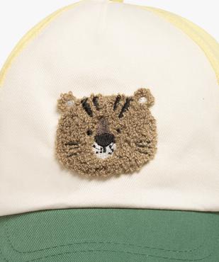 Casquette tricolore avec tête de tigre bébé garçon vue2 - GEMO 4G BEBE - GEMO