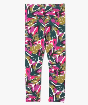 Leggings imprimé en coton extensible fille vue3 - GEMO 4G FILLE - GEMO